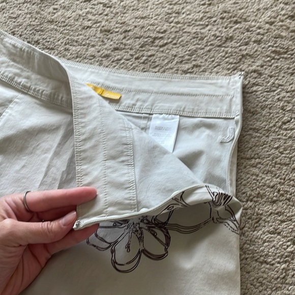 Lole Asymmetrical Midi Skirt W’s 2 Neutral Artsy Cotton Blend Flower Graphic - Picture 8 of 11